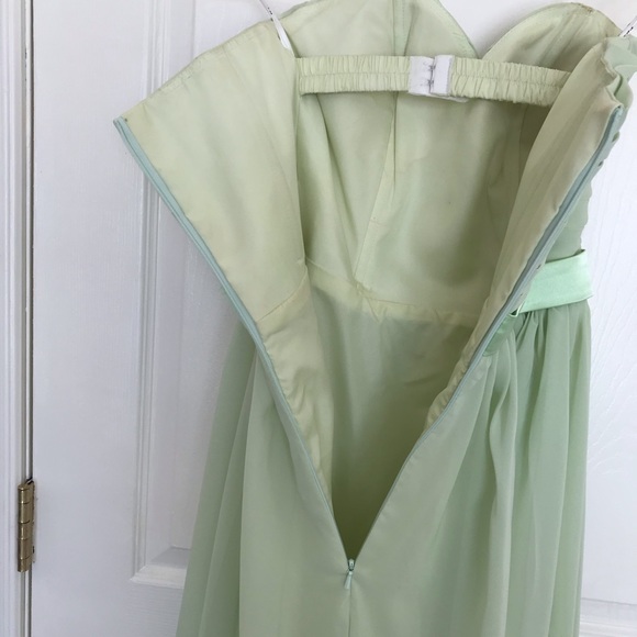 special occasion long sage green dress - Picture 5 of 6